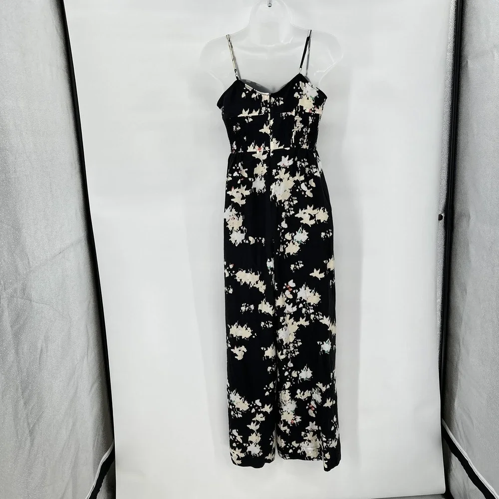 New Joie Floral Jumpsuit size 0 Boho‎ Resort Wide Leg Sleeveless Vacation Flowy